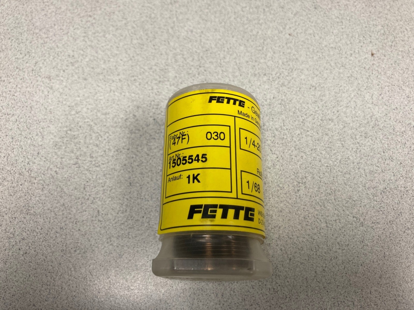 Fette 1505545 Thread Rolls 1/4-20 UNC 1K Fette 1505545 Thread Rolls 1/4-20 UNC 1K