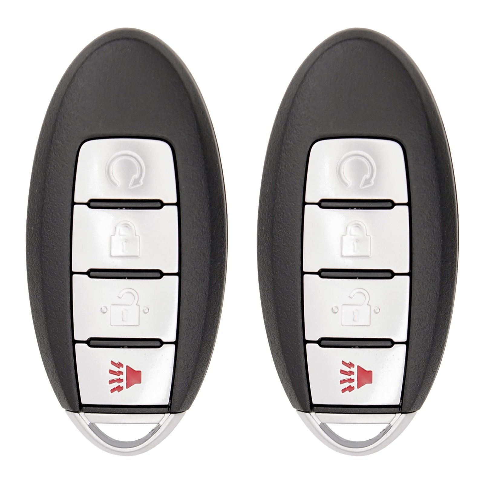 Keyless2Go Replacement 4 Button Proximity Smart Key Nissan - 2 Pack 2AOKM-NI7