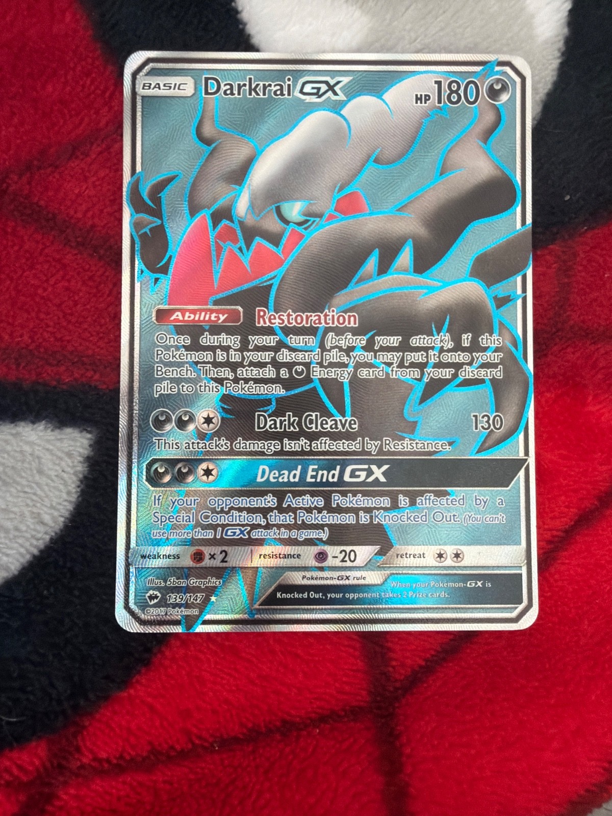 Darkrai GX (Full Art) 139/147 Sm-Burning Shadows Holo