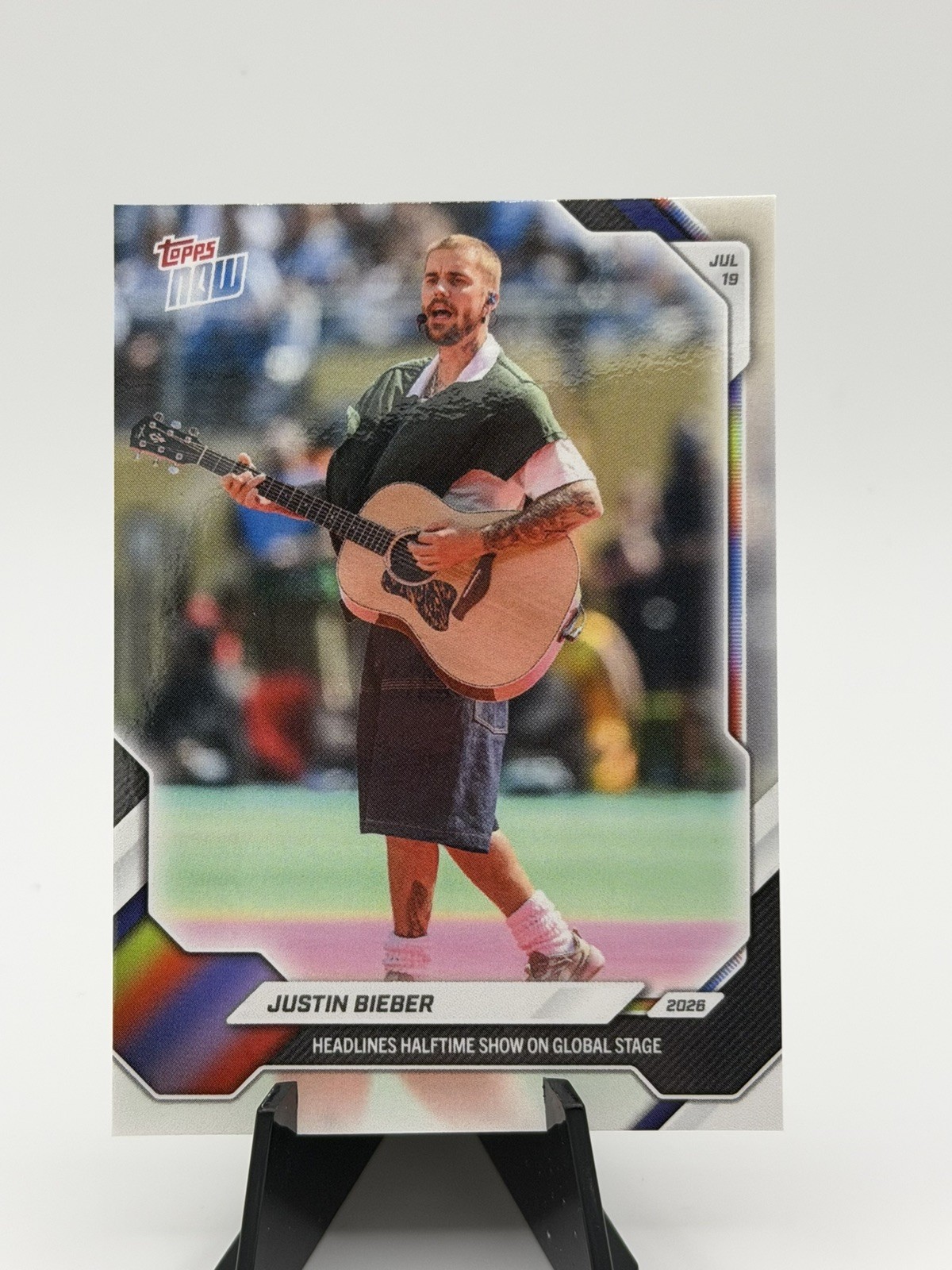 Justin Bieber World Cup Halftime Show Topps NOW 2026 Card JB01. NM Justin Bieber World Cup Halftime Show Topps NOW 2026 Card JB01. NM