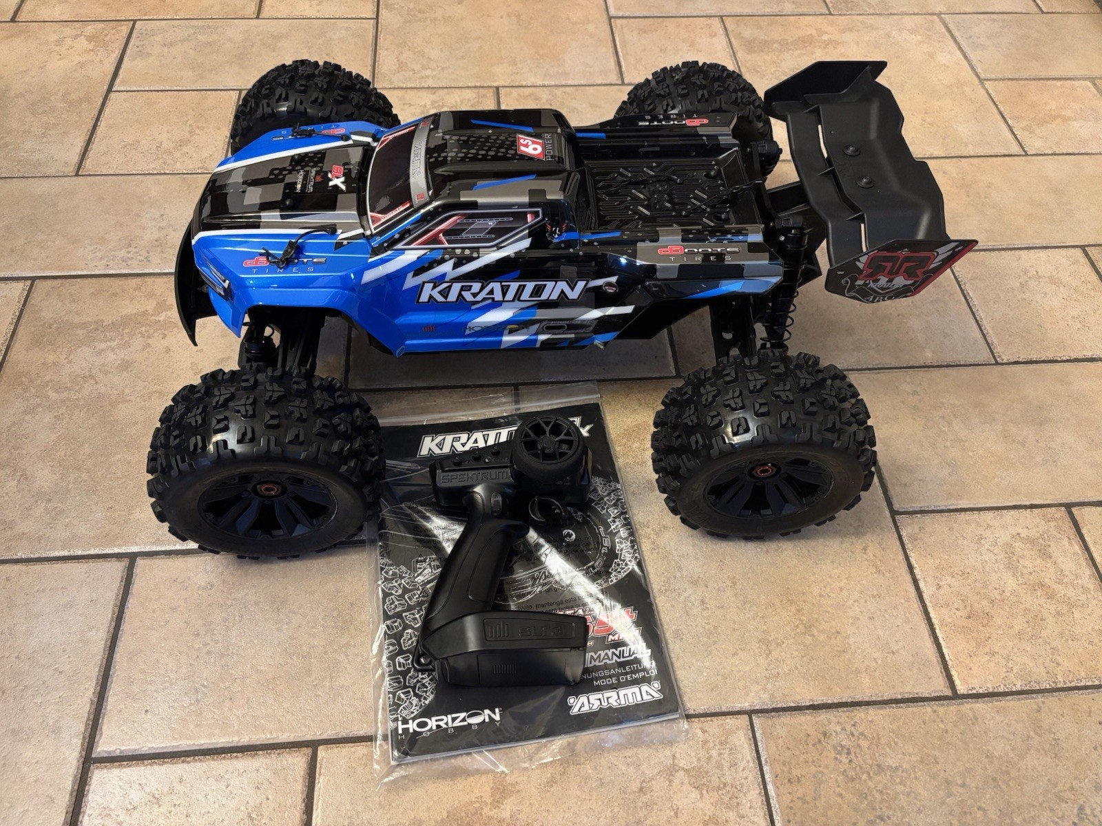 Arrma Kraton 6S BLX RTR 1/8 4WD Brushless Truck (Blue) V5 With EXB Shocks