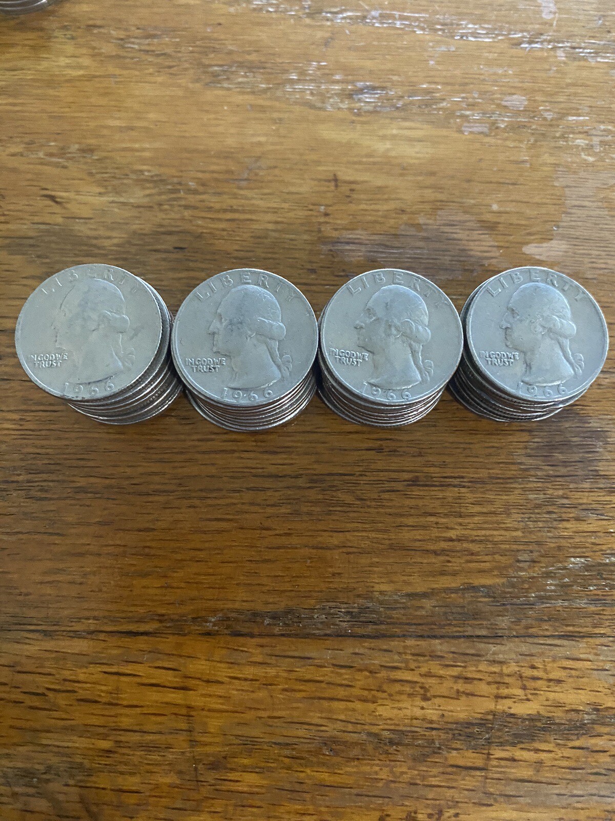 $10 FULL ROLL of 40 coins mix 1965-1969 Quarters Circulated Older DEAL