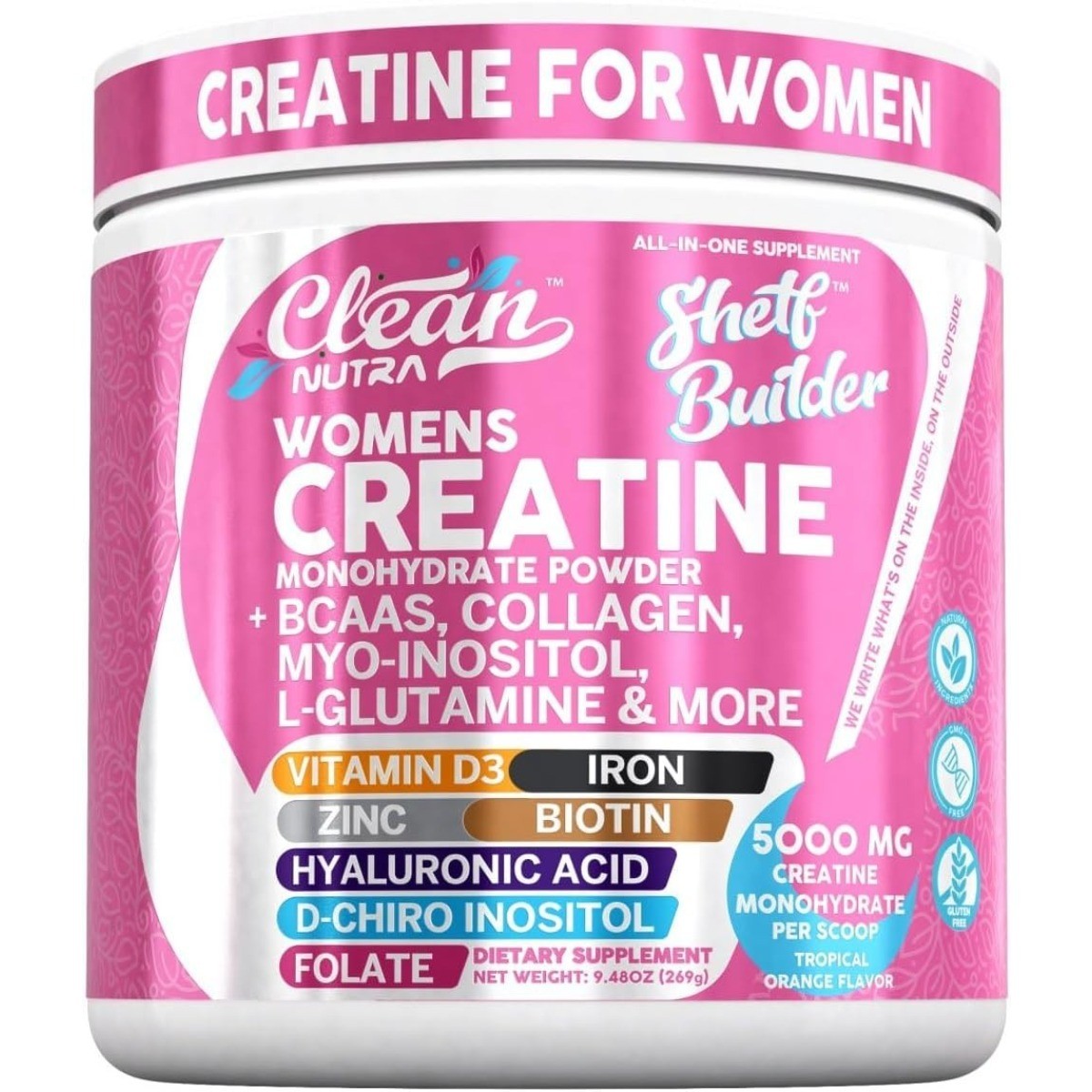 Clean Nutra Women\'s Creatine – Monohydrate, Collagen & BCAAs Clean Nutra Women\'s Creatine – Monohydrate, Collagen & BCAAs