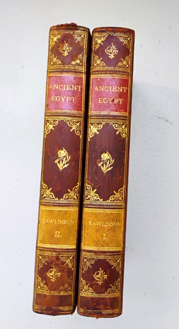 1880 RAWLINSON ~ HISTORY OF ANCIENT EGYPT  FINE BINDING EGYPTOLOGY OCCULT