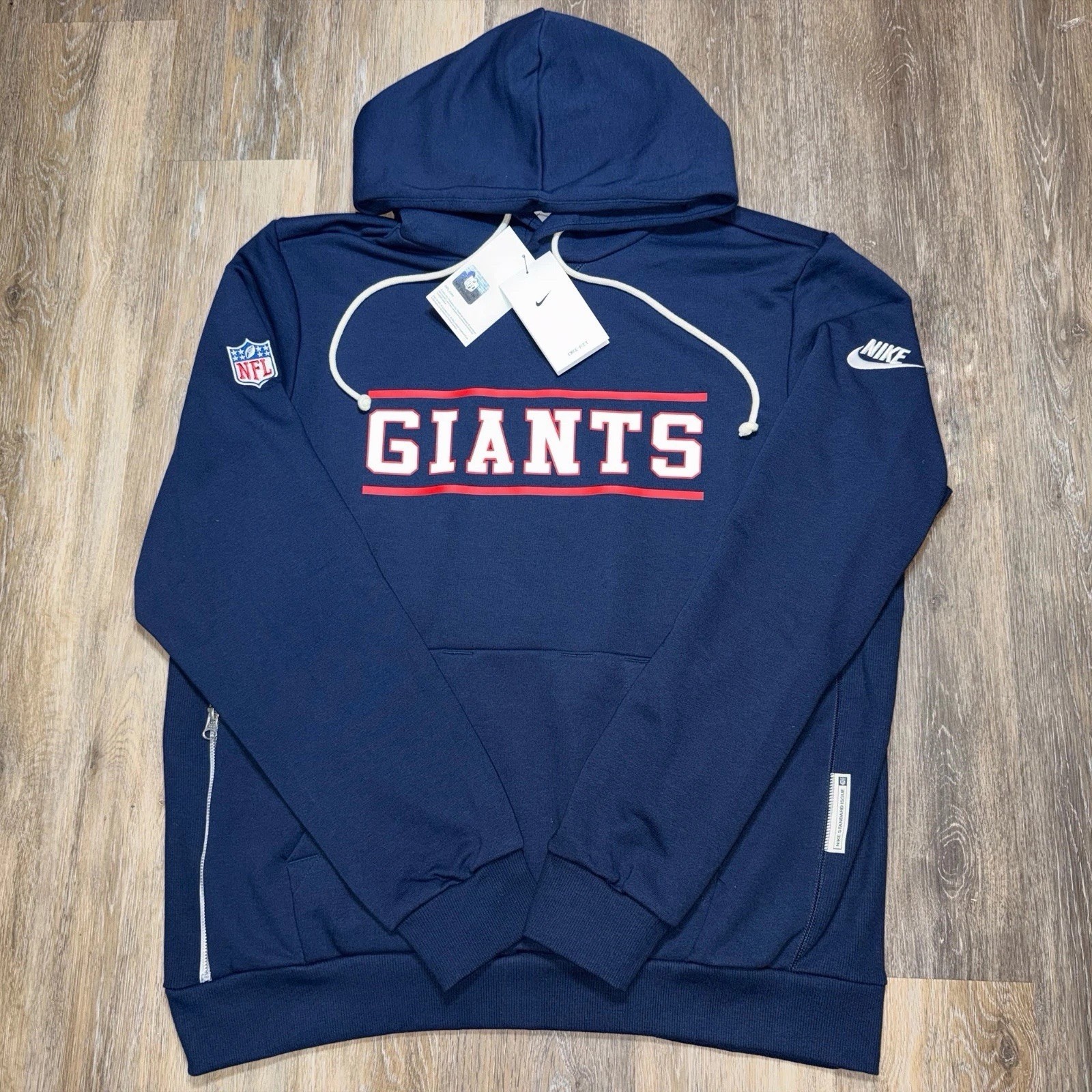New York Giants AUTHENTIC Nike Dri-FIT NFL Alt Standard Issue Hoodie Mens Navy