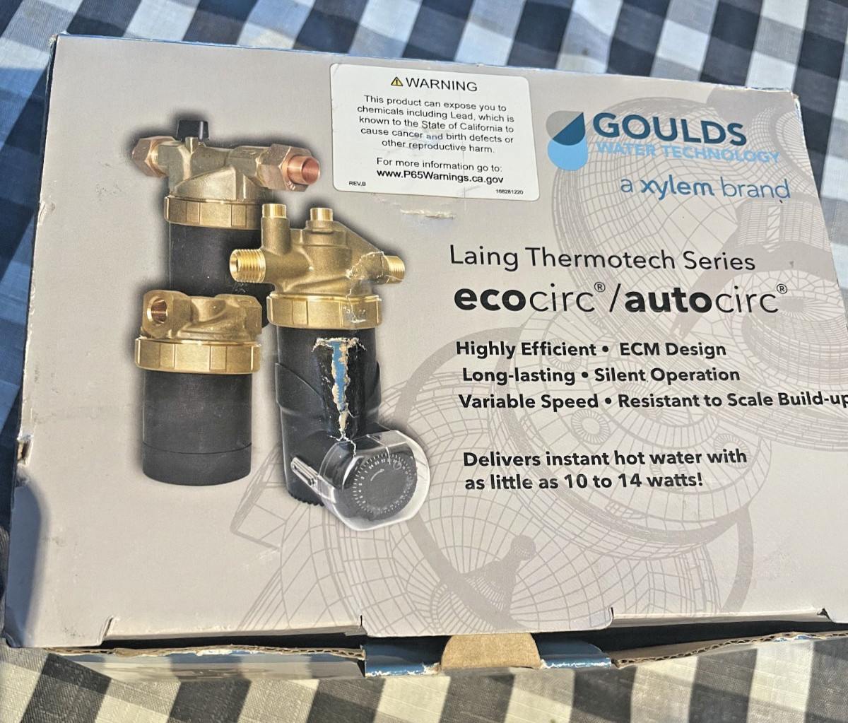 Goulds 60A0G6001 / E1-BCAFNCTW-01 / Autocirc E1 Series  Recirculating Water Pump