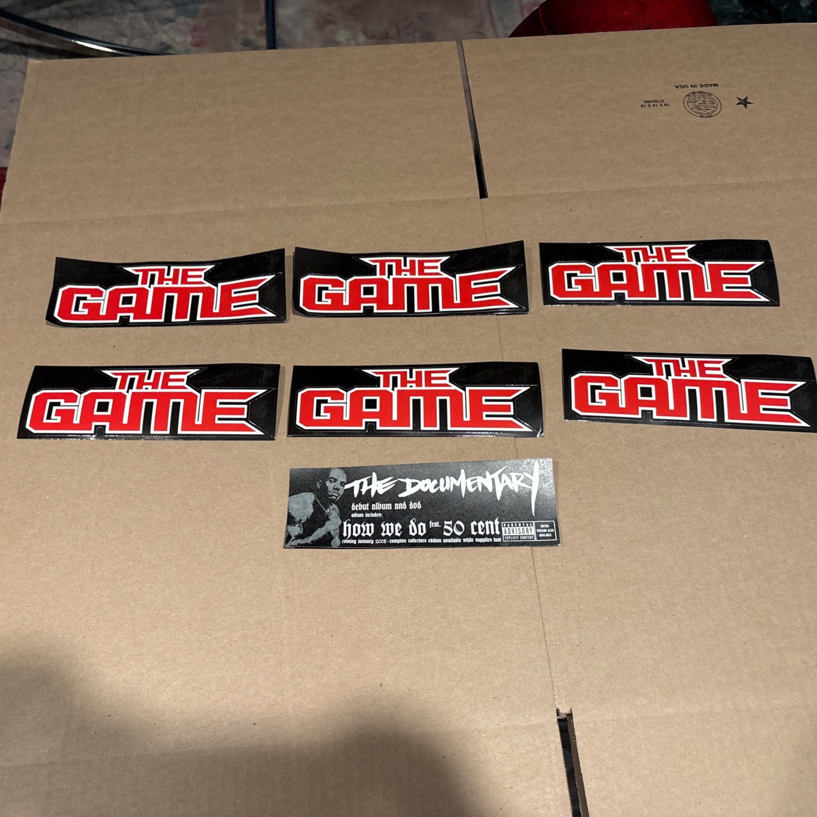 THE GAME Rare 2004 Die Cut PROMO STICKER DECAL 8.25x2.75 for Documentary CD X7