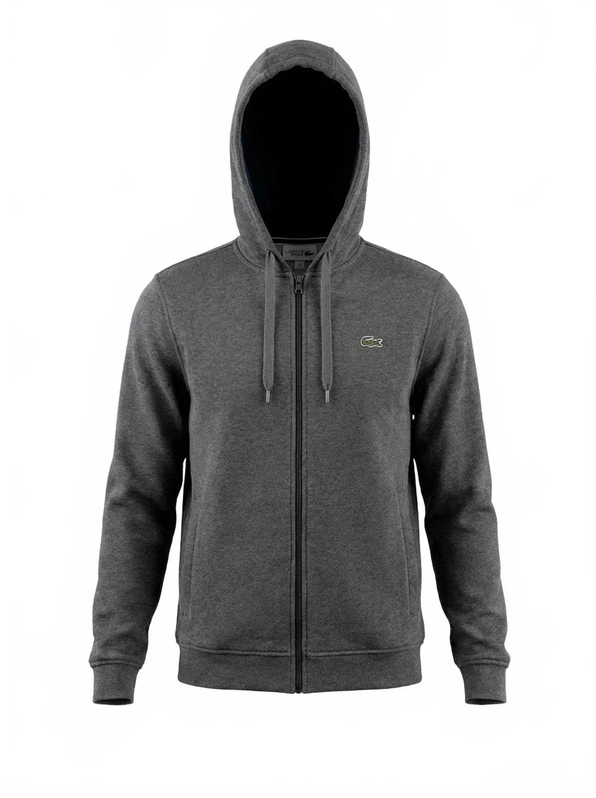 LACOSTE Mens Dark Grey Classic Fit Full Zip Hoodie Size Medium BNWT C1901