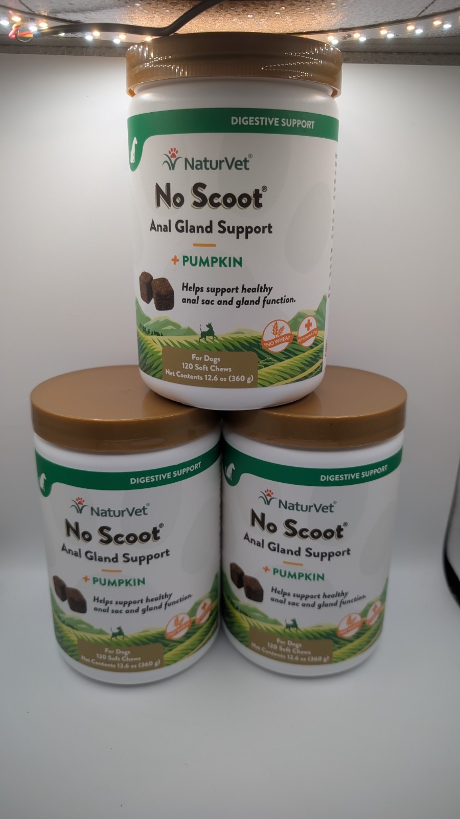 NaturVet No Scoot Digestive & Anal Gland Support Pumpkin Healthy Bowels 360ct NaturVet No Scoot Digestive & Anal Gland Support Pumpkin Healthy Bowels 360ct