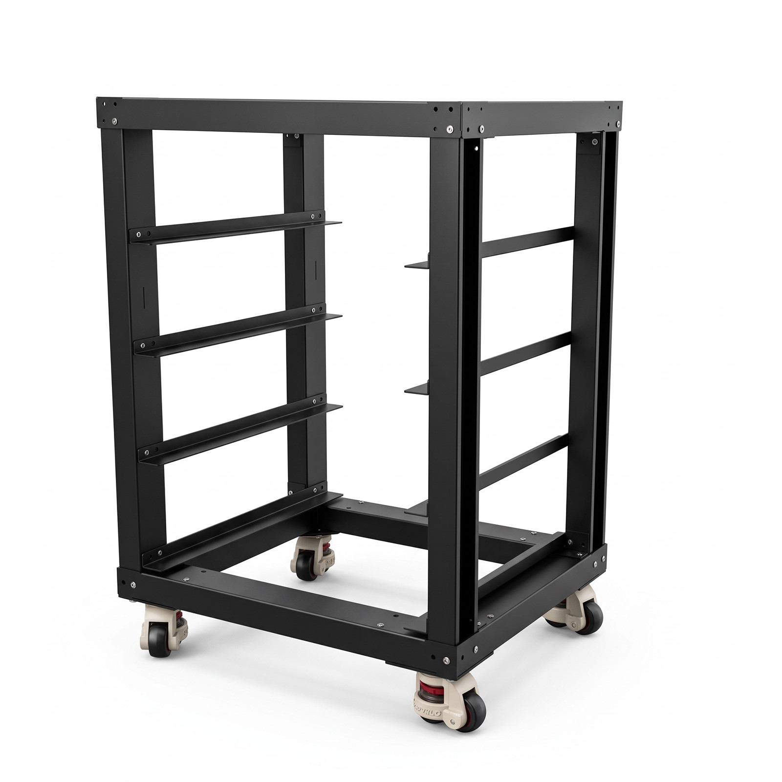 20.48kWh 4Pack 48V 100AH LifePO4 Lithium Battery UL9540 & 4-Layer Rack Cabinet