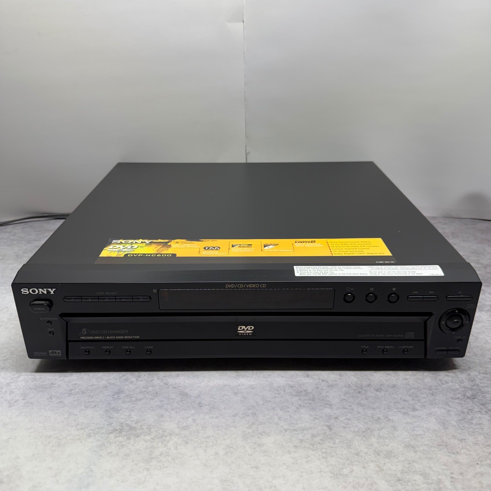 Sony DVP-NC600 5 Disc CD DVD Player Changer Precision Drive 2 - Tested Works