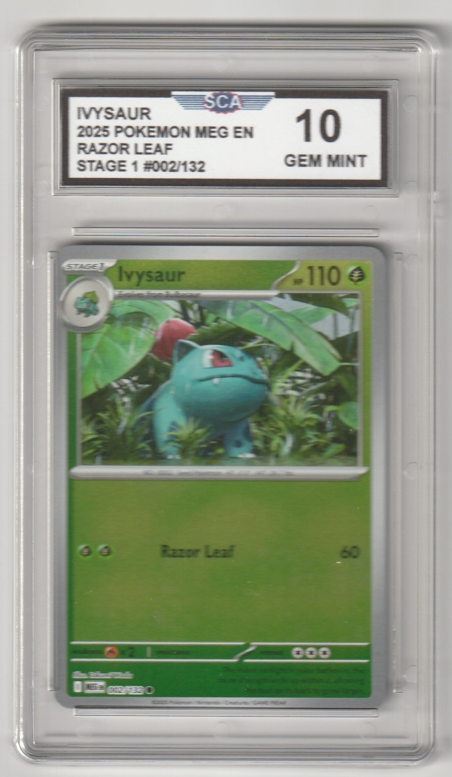 IVYSAUR 2025 POKEMON MEG EN RAZOR LEAF STAGE 1 CARD #002/132