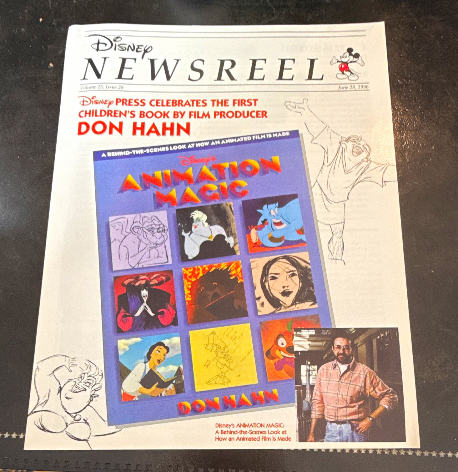 Disney Newsreel Disney Press Disney\'s Animation Magic Don Hahn 6/28/96 Disney Newsreel Disney Press Disney\'s Animation Magic Don Hahn 6/28/96