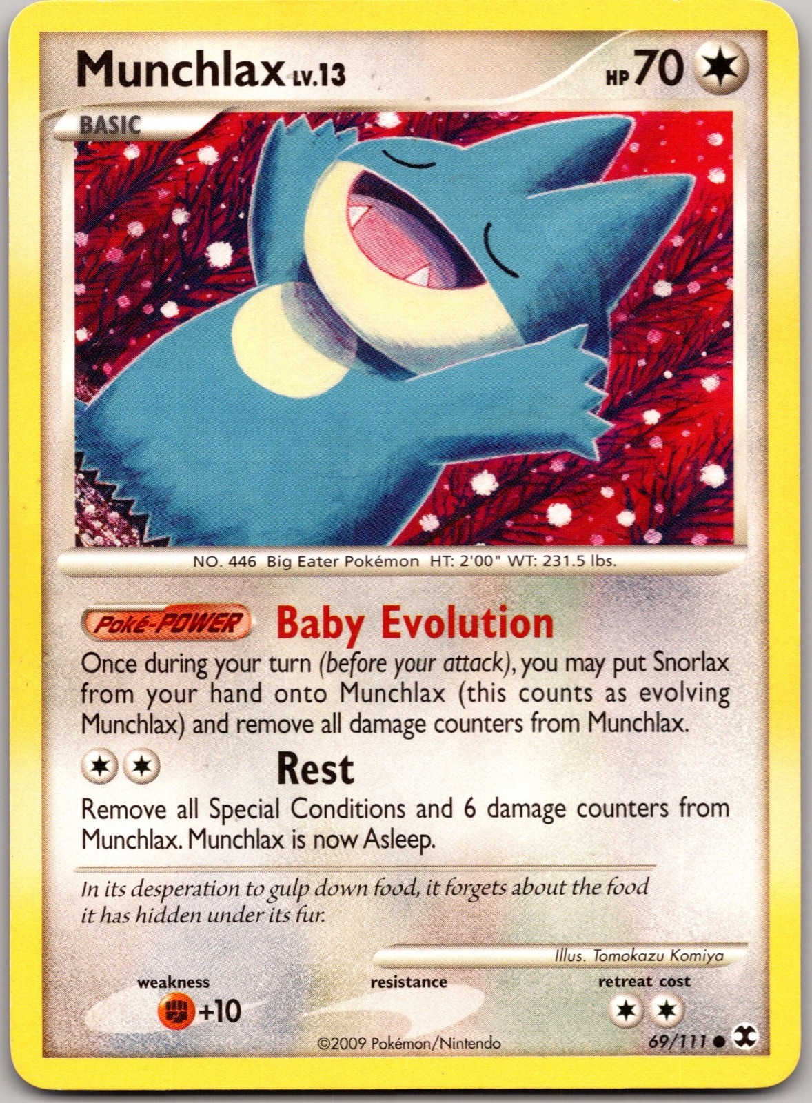 Pokemon TCG Munchlax 69/111 Rising Rivals Regular