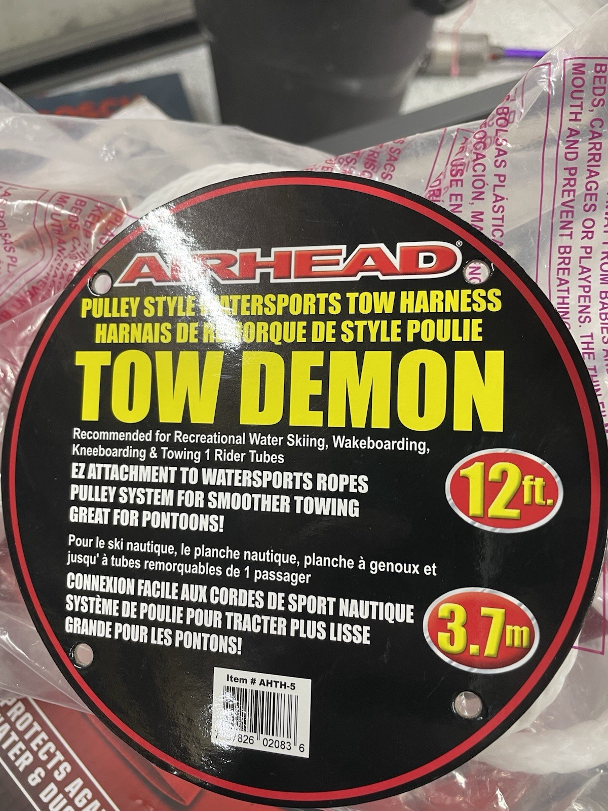 Kwik Tek AHTH-5 Airhead Tow Demon Harness 12\' Rope
