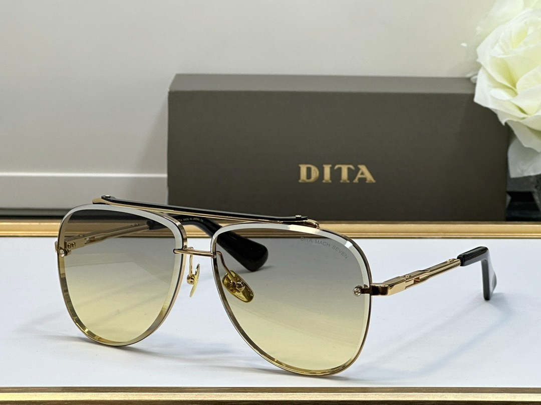 Dita Mach-Seven Sunglasses Aviator Frame 64-13-135 Designer Eyewear Dita Mach-Seven Sunglasses Aviator Frame 64-13-135 Designer Eyewear
