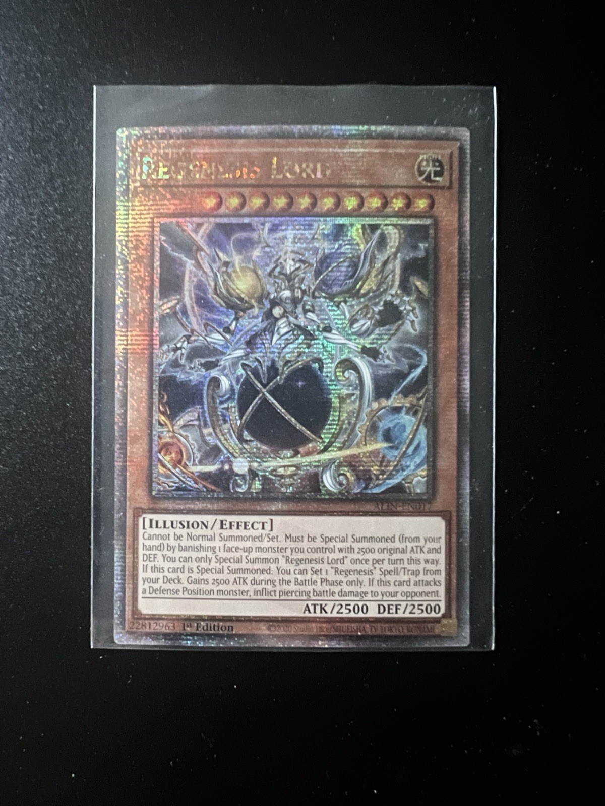 Yu-Gi-Oh Regenesis Lord Alin-En017 Quarter Century Secret Rare 1st Edition