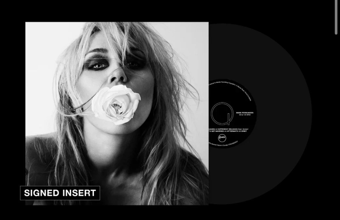 Miley Cyrus Bass Persuades Signed Black Vinyl LP Autographed PRESALE 9/18