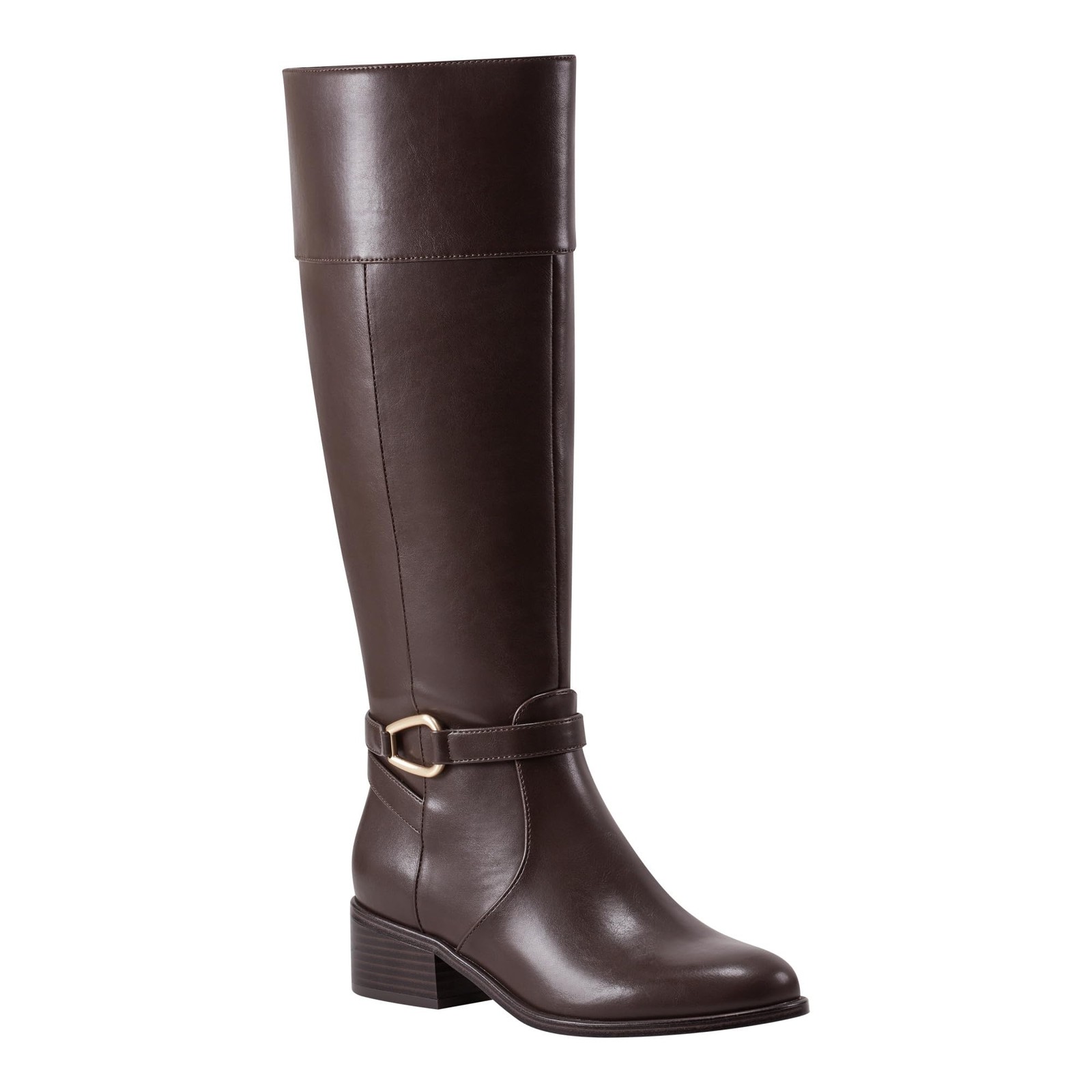 Bandolino Women\'s Dennie Knee High Boot, Dark Brown 200, 9 +