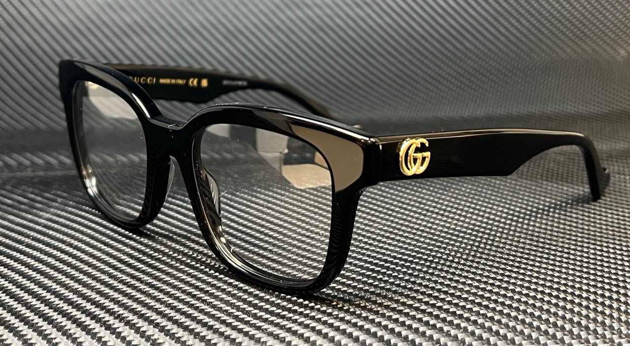GUCCI GG0958O 004 Black Gold Women\'s 52 mm Eyeglasses