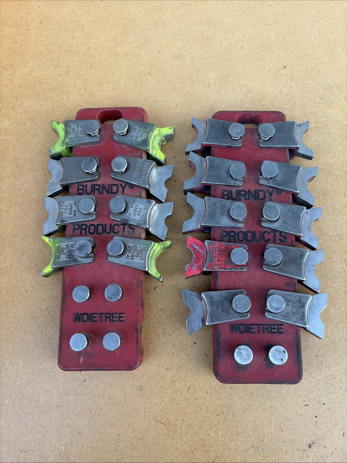 Burndy W Type Crimping Die Set 1-1/2 Sets, Check Pictures Burndy W Type Crimping Die Set 1-1/2 Sets, Check Pictures