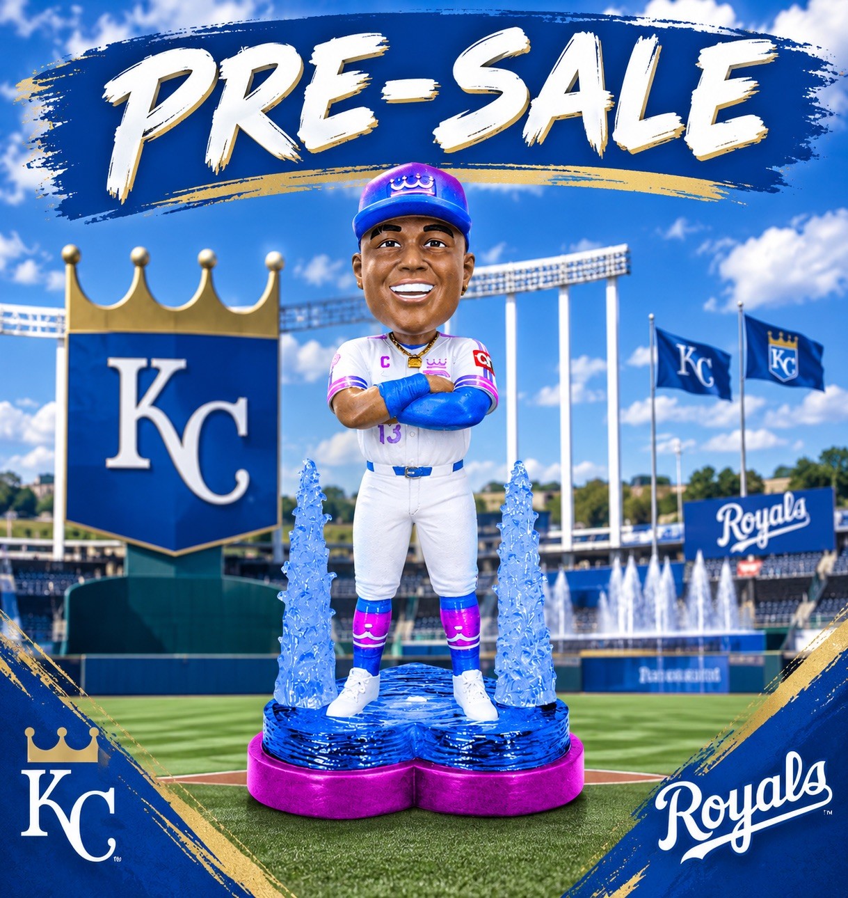 SALVADOR PEREZ KANSAS CITY ROYALS CITY CONNECT BOBBLEHEAD 9-25-26 SGA  (PRESALE)