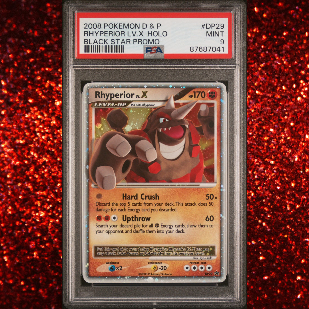 2008 Pokemon Diamond & Pearl Black Star Promos DP29 Rhyperior LV.X PSA 9 LOW POP