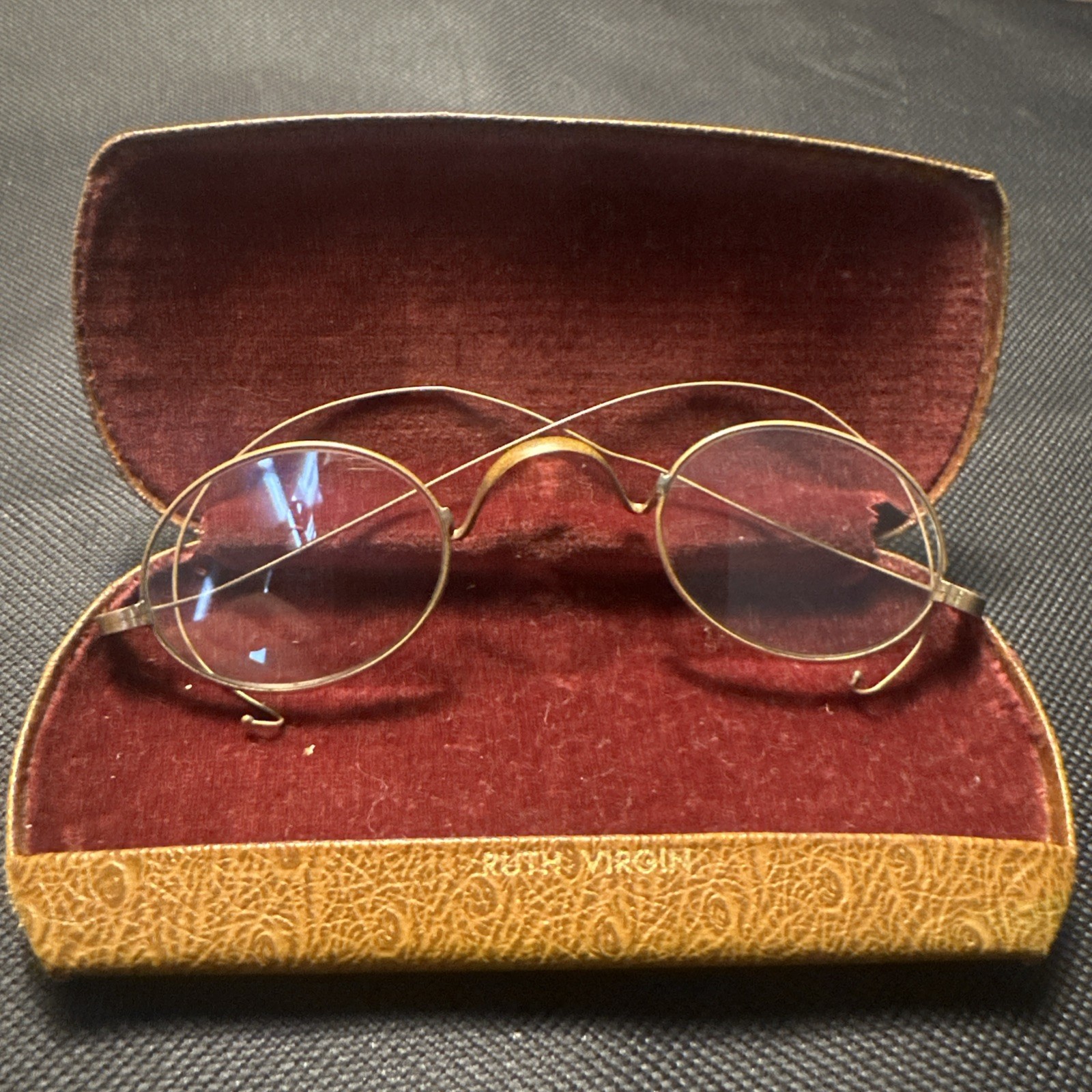 Antique Round Shaped Metal Framed Optical Spectacles Eyeglasses UNMARKED