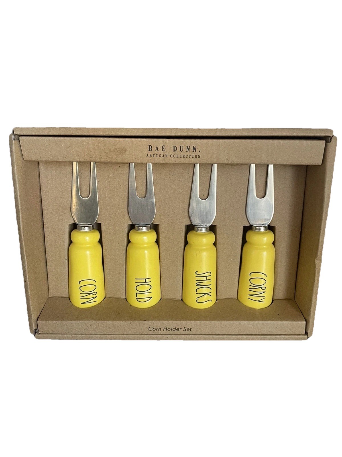 New in Box: Rae Dunn Ceramic Corn Holder Set - Stylish and Functional New in Box: Rae Dunn Ceramic Corn Holder Set - Stylish and Functional