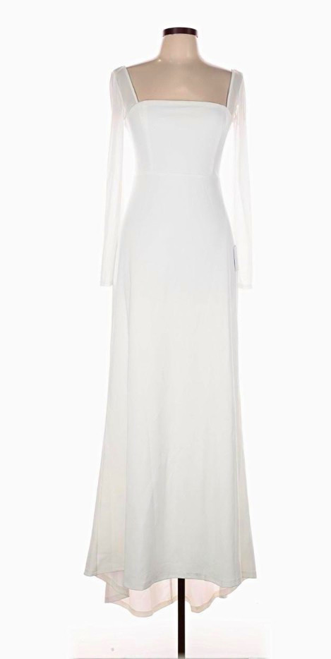 NWT- Lovingly Yours White Mesh Long Sleeve Maxi Dress By Lulus