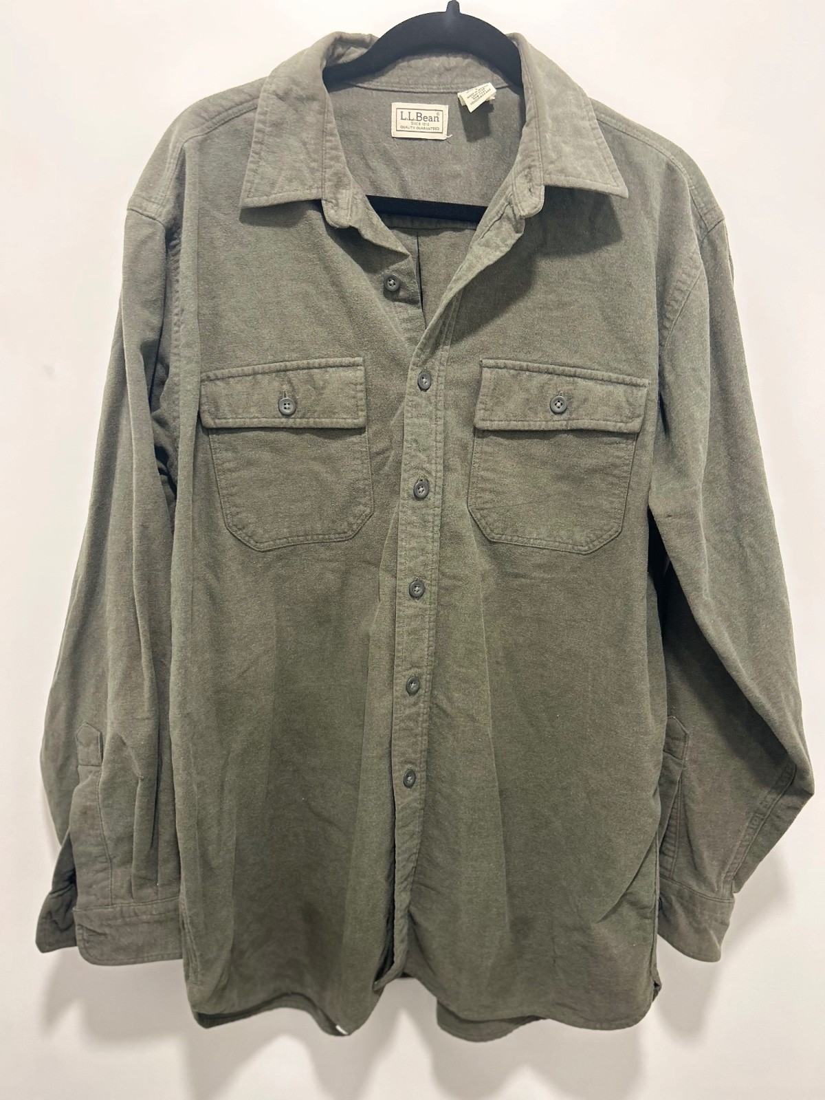 Vintage L.L.Bean olive button-front shirt Vintage L.L.Bean olive button-front shirt
