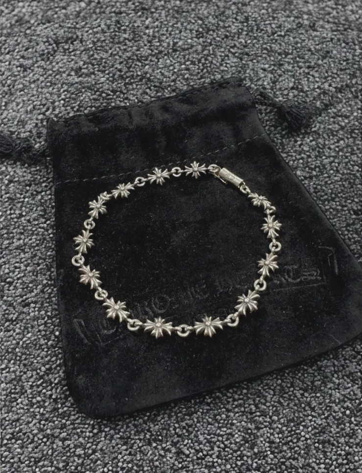 Authentic Chrome Hearts Tiny E Bracelet 1999 925 Silver Size 20 cm Polished