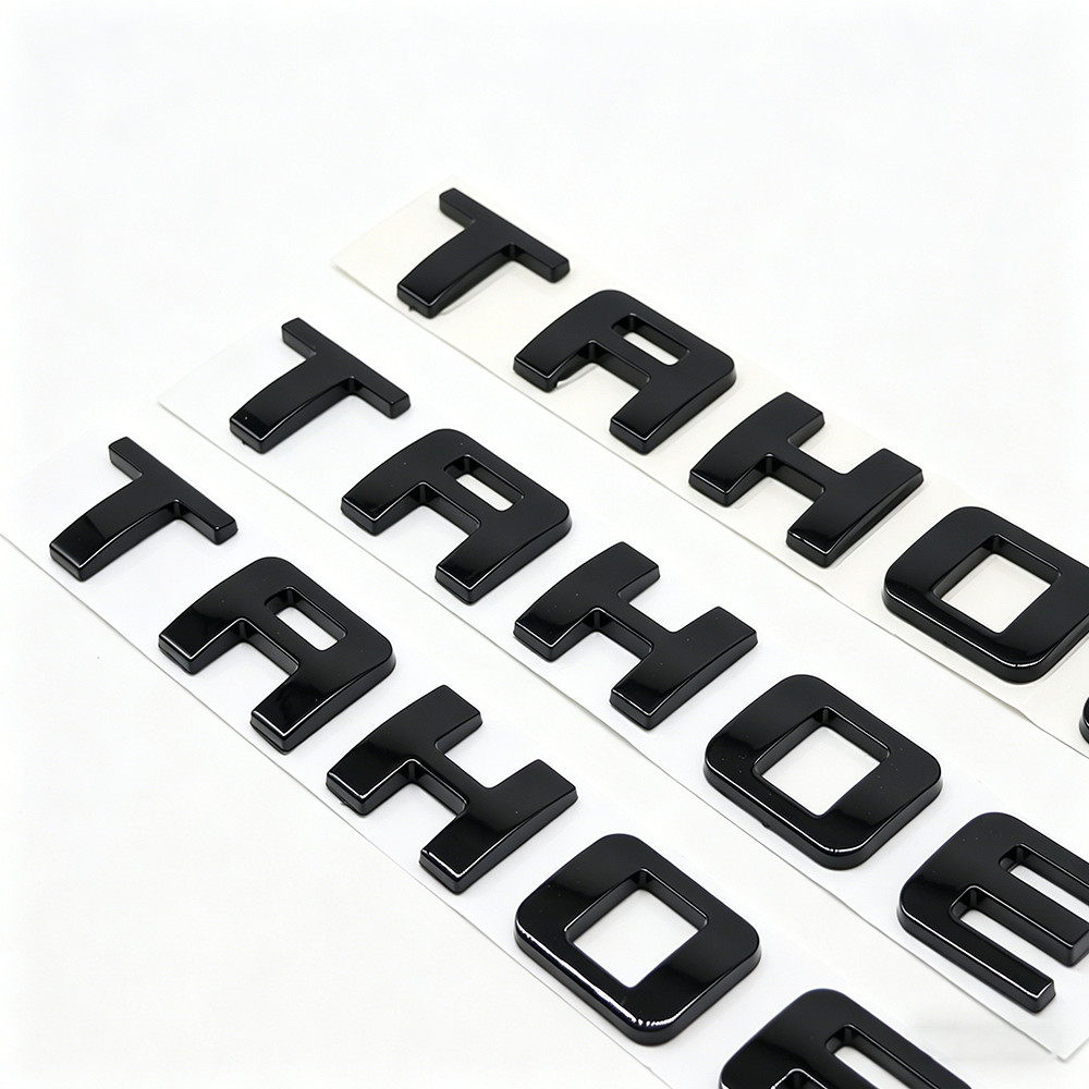 3Pc Tailgate Left Right Door Letter For Tahoe Emblem Gloss Black Nameplate 07-20 3Pc Tailgate Left Right Door Letter For Tahoe Emblem Gloss Black Nameplate 07-20