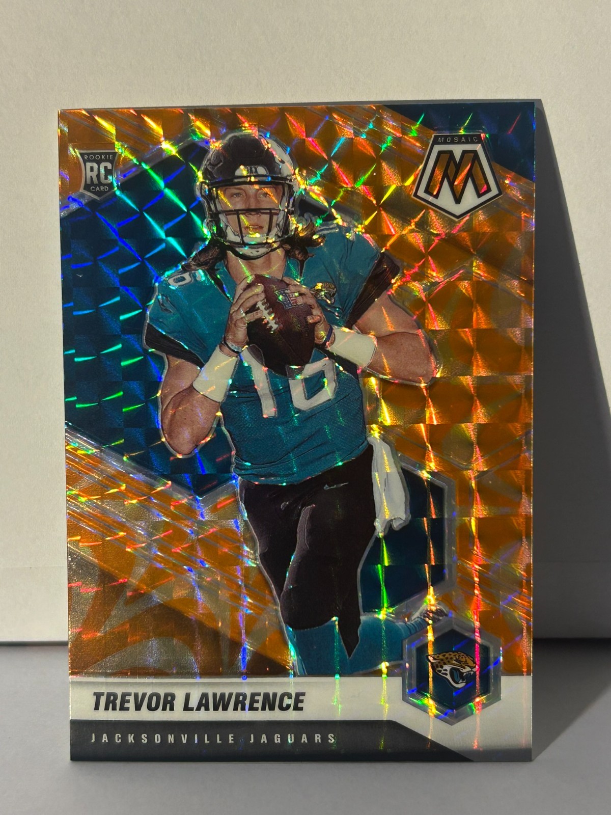 2021 Panini Mosaic Trevor Lawrence Reactive Orange NFL Debut RC 