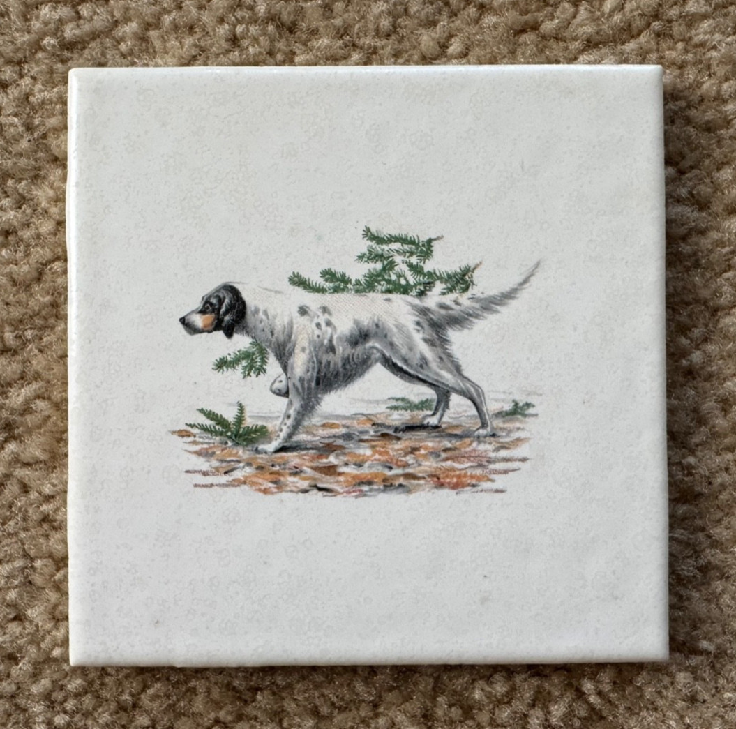 ENGLISH POINTER Hunting Dog Ceramic Tile / Trivet ENGLISH POINTER Hunting Dog Ceramic Tile / Trivet