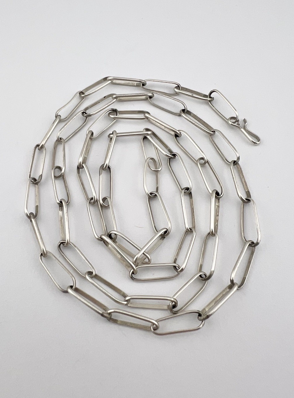 Vintage Navajo Solid Sterling Silver Handmade Link Necklace 31\ Vintage Navajo Solid Sterling Silver Handmade Link Necklace 31\
