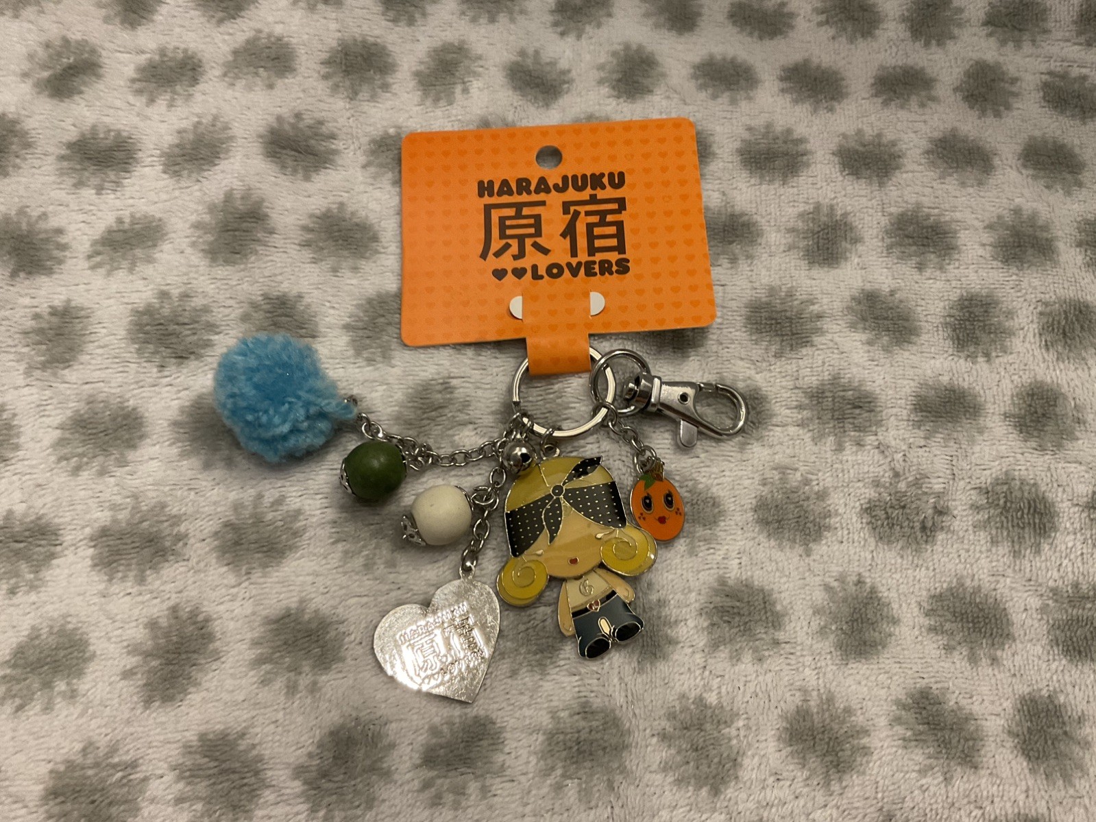 Harajuku Lovers keychain brand new blonde metal 