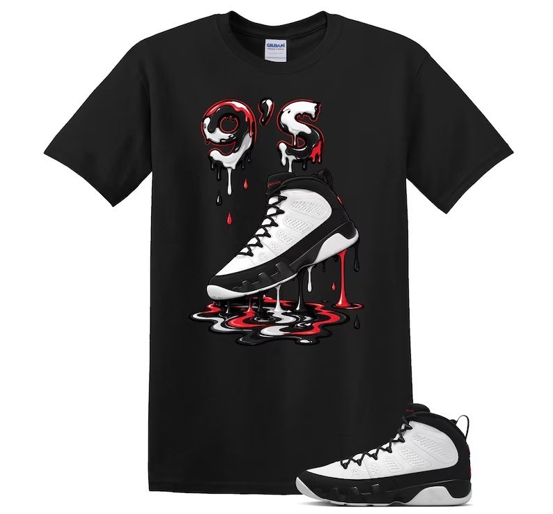 Dripping Shoe 9\'S Sneaker Shirt to Match Jordan 9 Retro OG Space Jams Matching