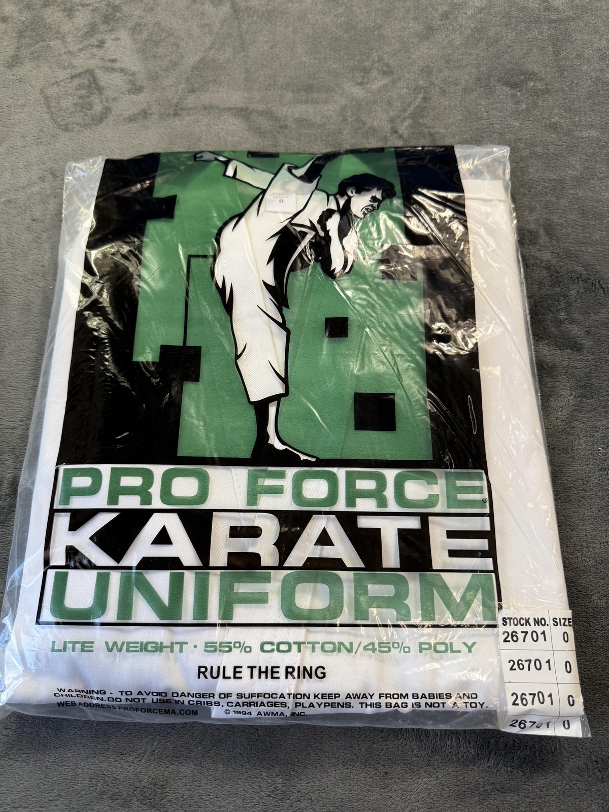 Vintage ProForce Karate Uniform Kids Sizes 0 White Lite Gi Martial Arts
