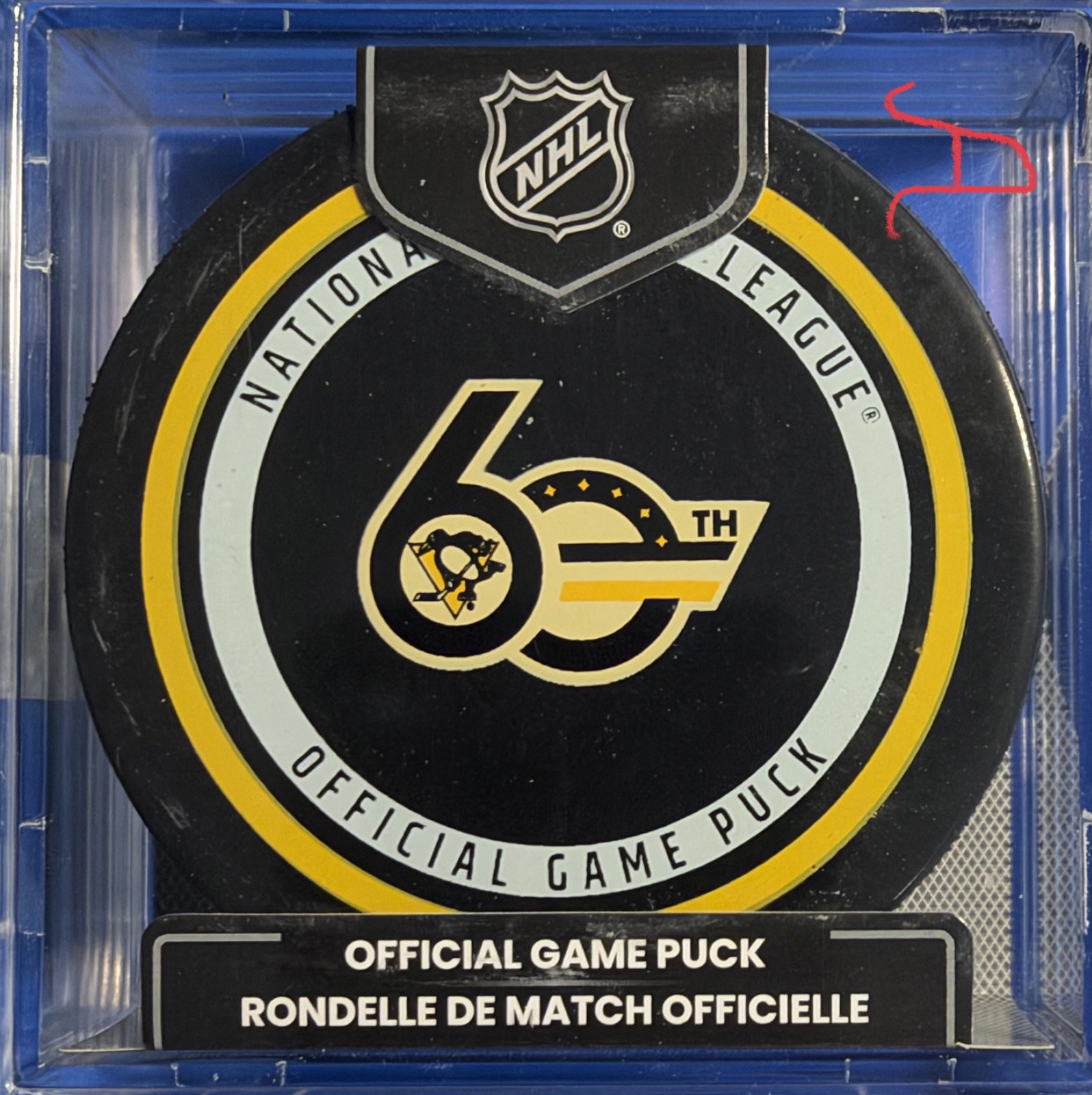 2026-2027 Pittsburgh Penguins 60-Yr Anniversary Official Game Puck (No Trackers)