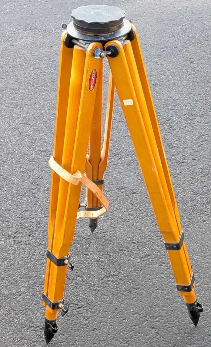 Vintage Warren-Knight Wood Surveying Extension-Leg Wood Tripod Vintage Warren-Knight Wood Surveying Extension-Leg Wood Tripod