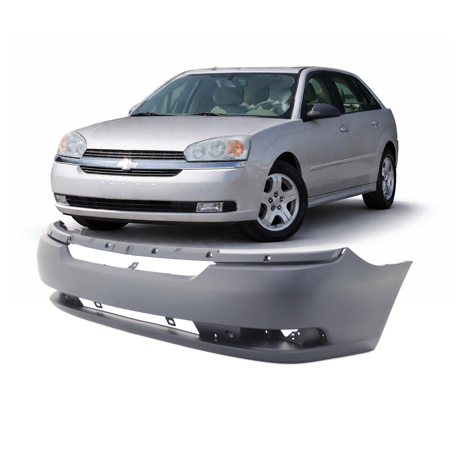 2004-2005 Chevrolet Malibu Primed Front Bumper Cover GM1000711 19120531