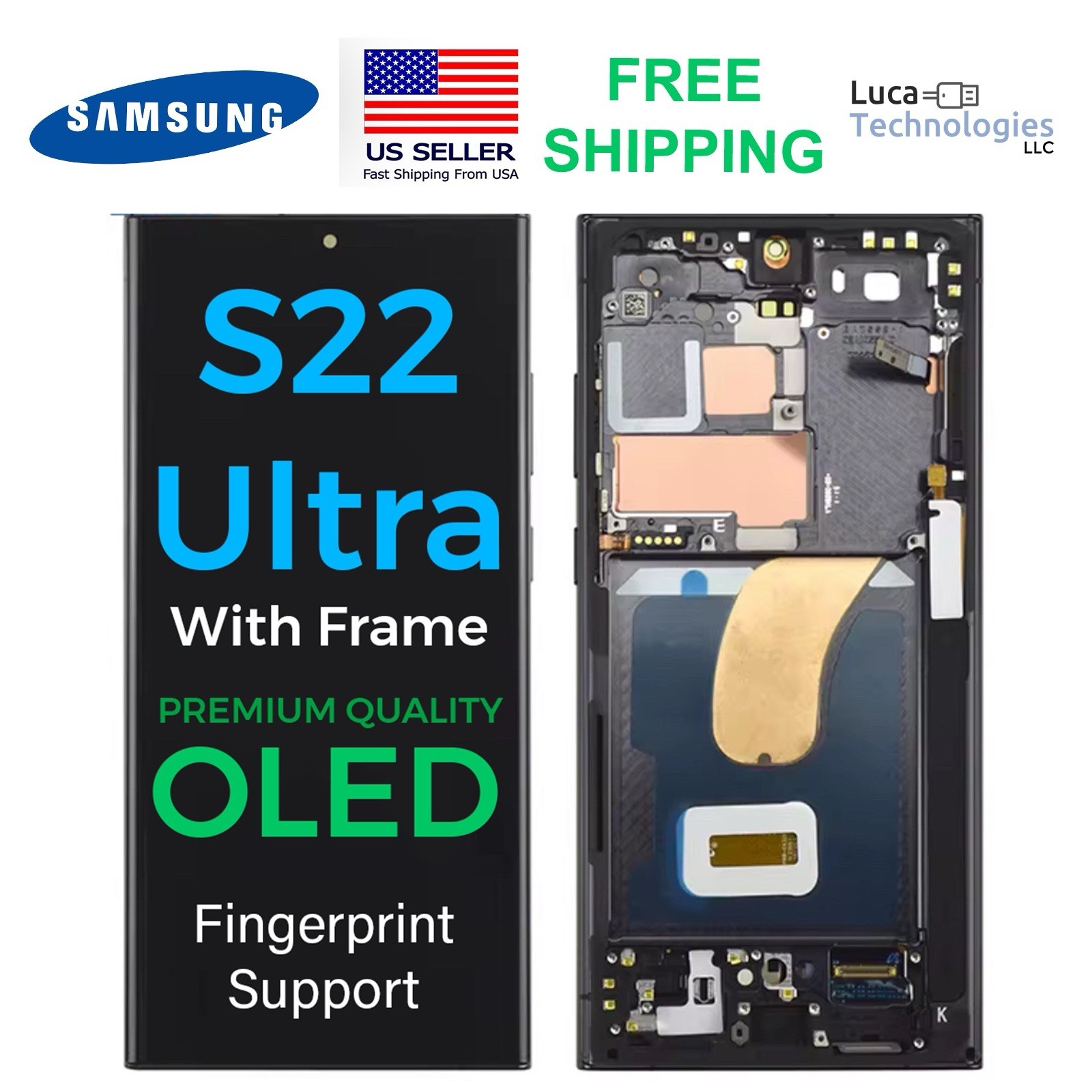 OLED For Samsung Galaxy S22 Ultra S908U Premium Touch Screen Replacement