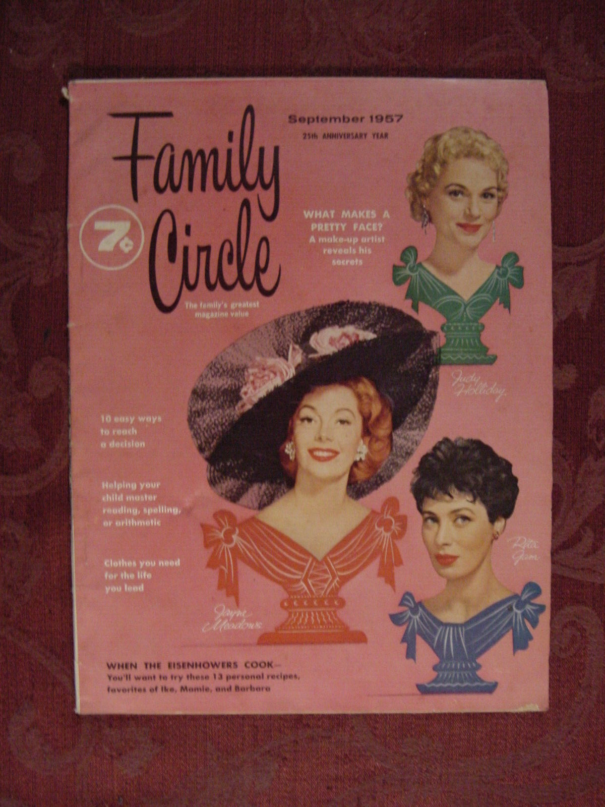 FAMILY CIRCLE September 1957 Pretty Faces Margaret Redfield Hazel Heckman