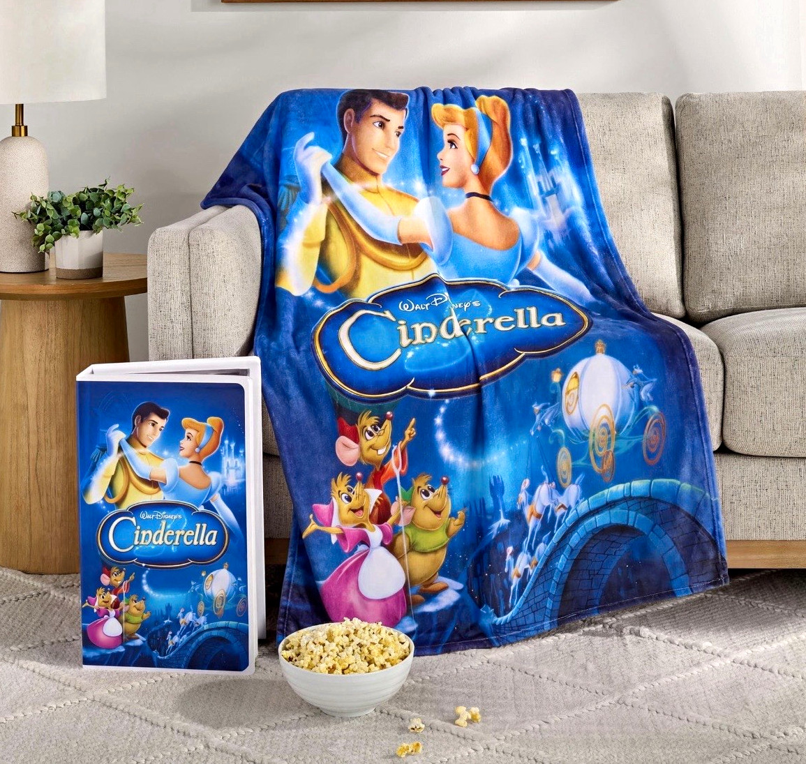 Disney Cinderella 50x70 VHS Throw Blanket