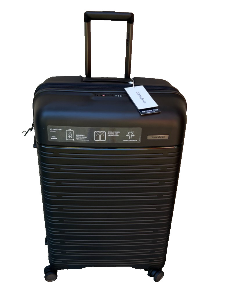 Samsonite Elevation Plus Large Spinner Triple Black Suitcase NEW IN BOX W TAGS