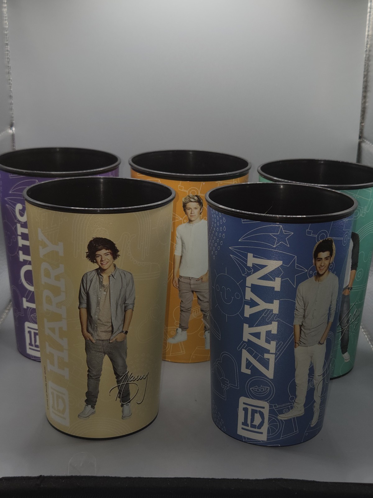 One Direction 2010s 1D Cups Full Set of 5 Technimark Official Merchandise 