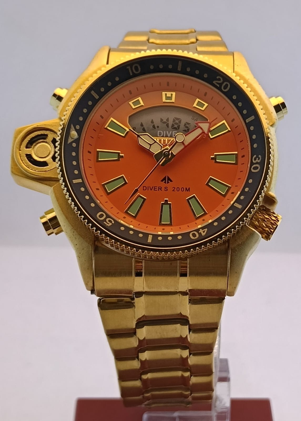 Vintage Citizen Promaster Aqualand Dial Orange Working Men\'s Wrist Watch