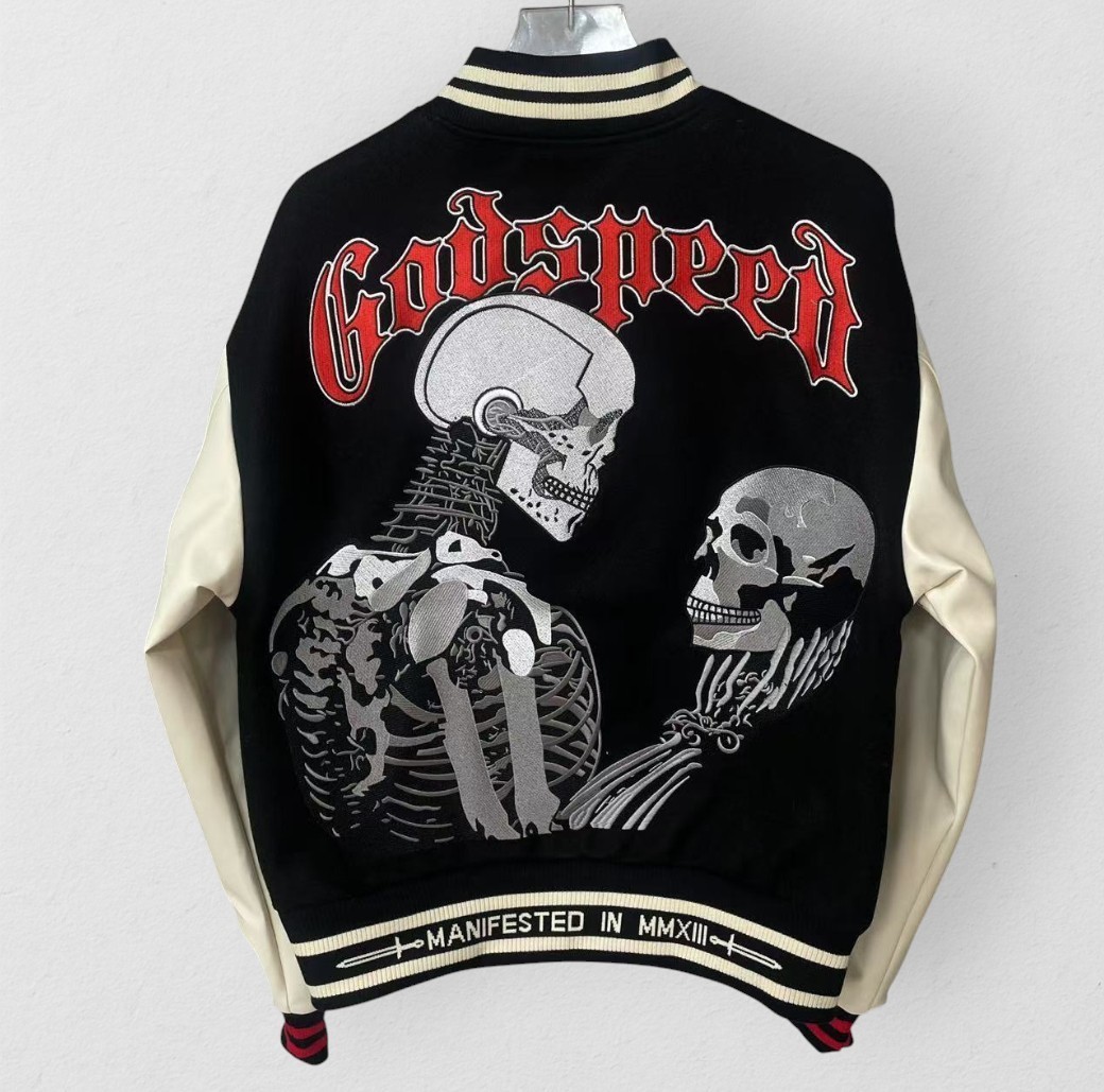 NEW Fall/Winter Collection Godspeed Quilted Embroidered Logo Varsity Jacket S-XL