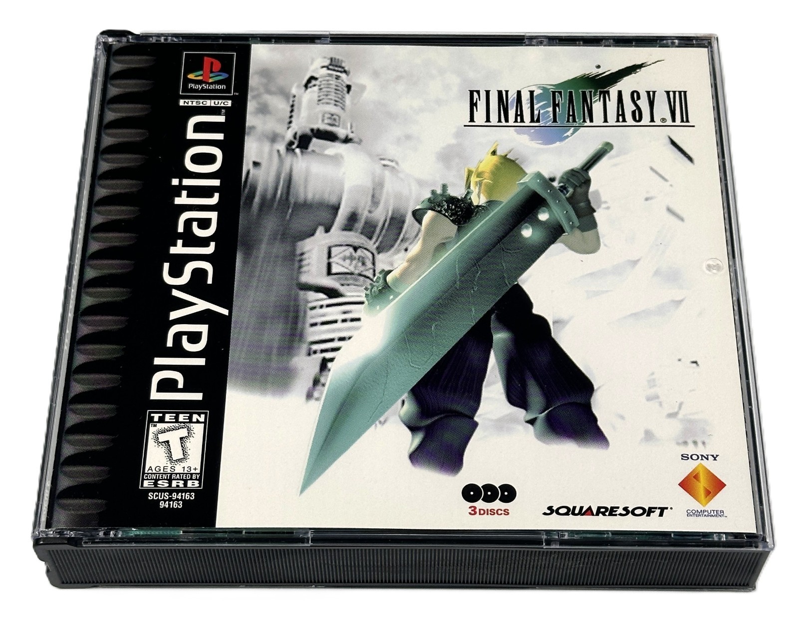 ❤️ Final Fantasy 7 VII PS1 CIB Black Label MISPRINT Complete Manual PlayStation